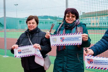 Slávnostné otvorenie zrekonštruovaných atletických zariadení v areáli základných škôl v Krupine