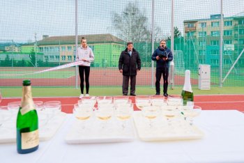 Slávnostné otvorenie zrekonštruovaných atletických zariadení v areáli základných škôl v Krupine