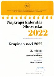 Kalendár mesta Krupina na 3. mieste v celoslovenskej súťaži