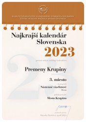Kalendár mesta Krupina znova na 3. mieste v celoslovenskej súťaži