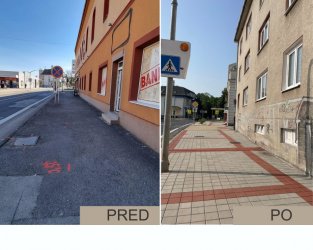 Rekonštrukcia chodníkov v meste