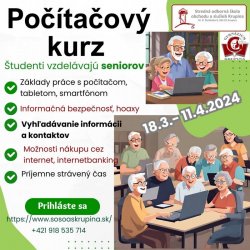 Študenti stredných škôl v Krupine vzdelávajú seniorov