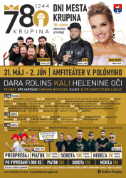 DNI MESTA KRUPINA 31.5. - 2.6.2024