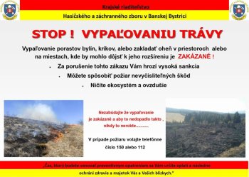 STOP VYPAĽOVANIU TRÁVY