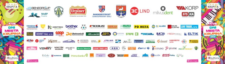 Poďakovanie sponzorom Dni mesta Krupina 2026