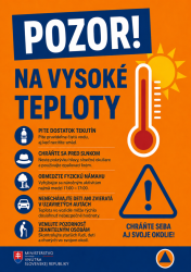 Usmernenie Sekcie krízového riadenia MV SR pre postup orgánov územnej samosprávy pri aplikácii odporúčaných opatrení na ochranu obyvateľstva v podmienkach výskytu extrémne vysokých teplôt